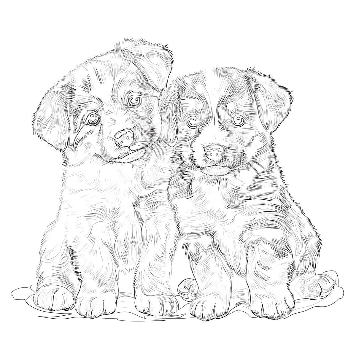 Golden Retriever Puppy Coloring Page