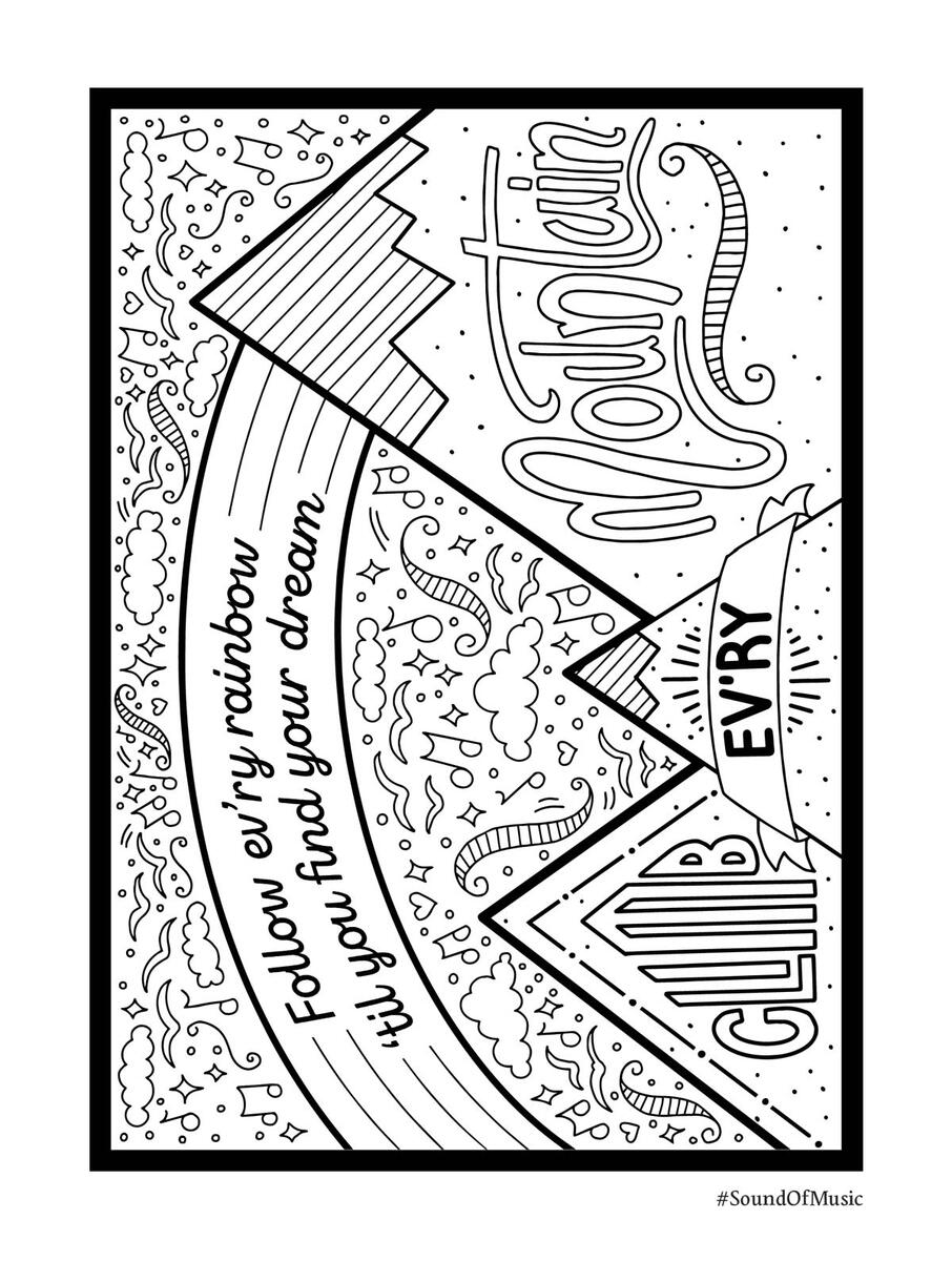 Coloring Sheets Rodgers Hammerstein Sound Of Music Von Trapp Colouring Sheet Etsy