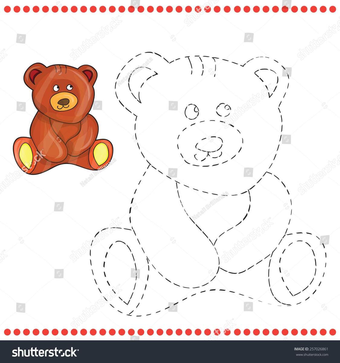 Connect Dots Coloring Page Teddy Bear Stock Vector Royalty Free 257026861 Shutterstock Connect Dots Coloring Page Teddy Bear Stock Vector Royalty Free 257026861 Shutterstock