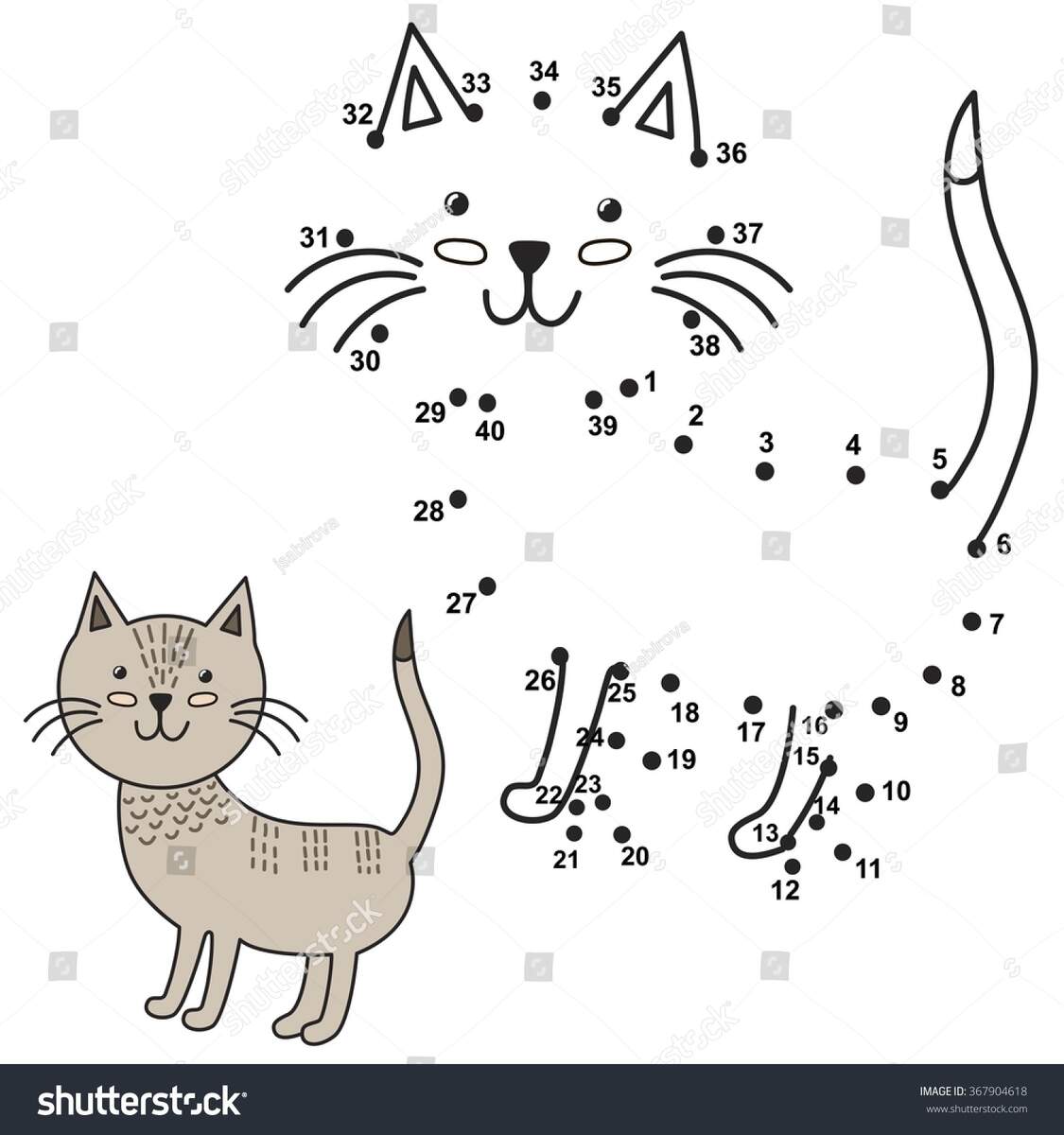 Connect Dots Draw Cute Cat Color Stock Vector Royalty Free 367904618 Shutterstock Connect Dots Draw Cute Cat Color Stock Vector Royalty Free 367904618 Shutterstock