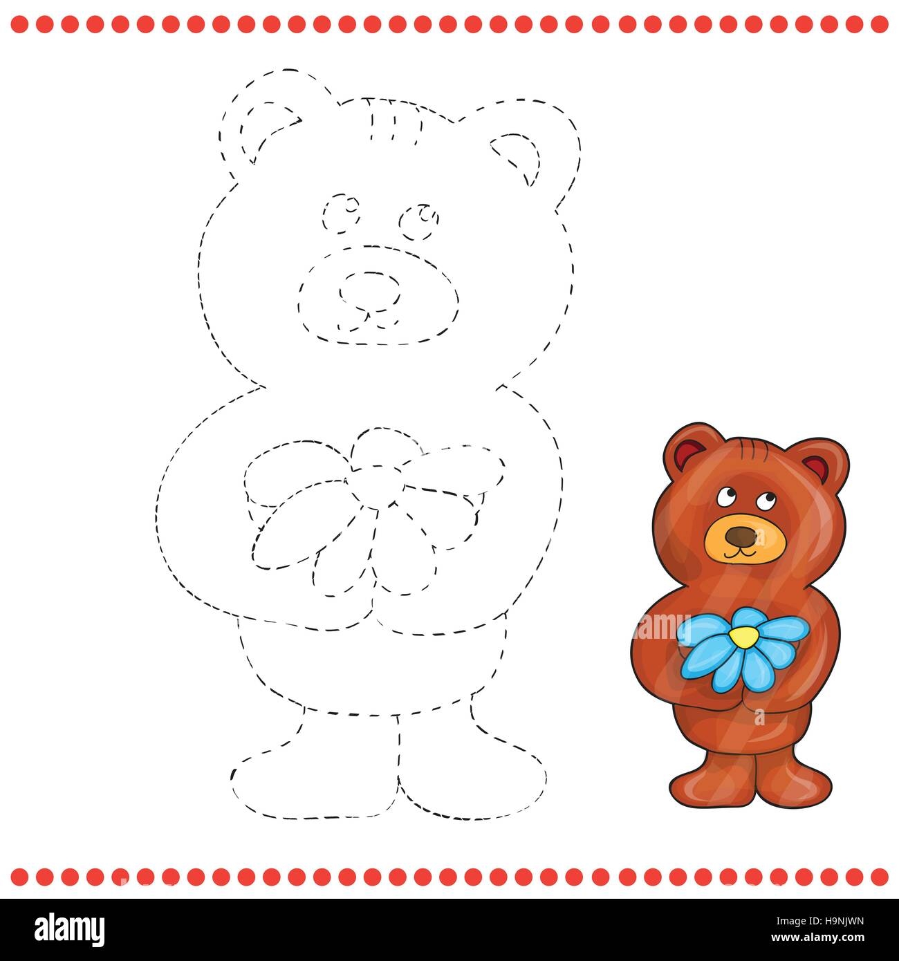 Connect The Dots And Coloring Page Teddy Bear Stock Vector Image Art Alamy Connect The Dots And Coloring Page Teddy Bear Stock Vector Image Art Alamy