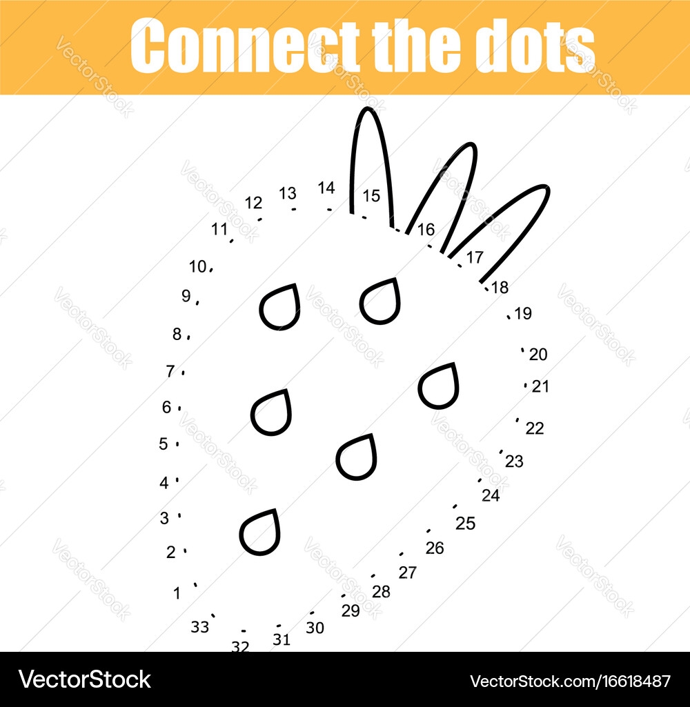 Connect The Dots By Numbers Children Educational Royalty Free Vector VectorStock