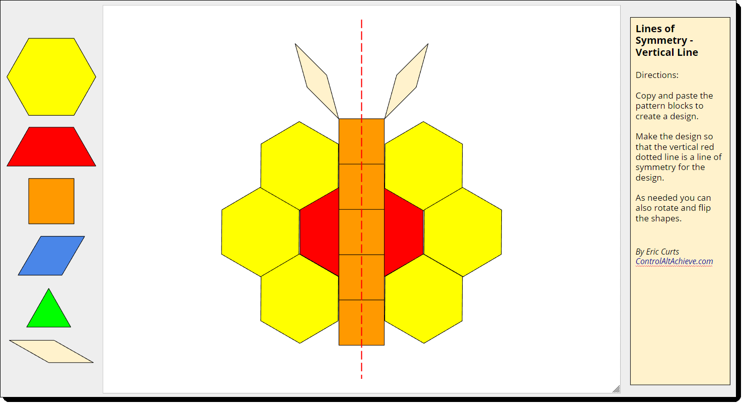 Control Alt Achieve Pattern Block Templates And Activities With Google Drawings