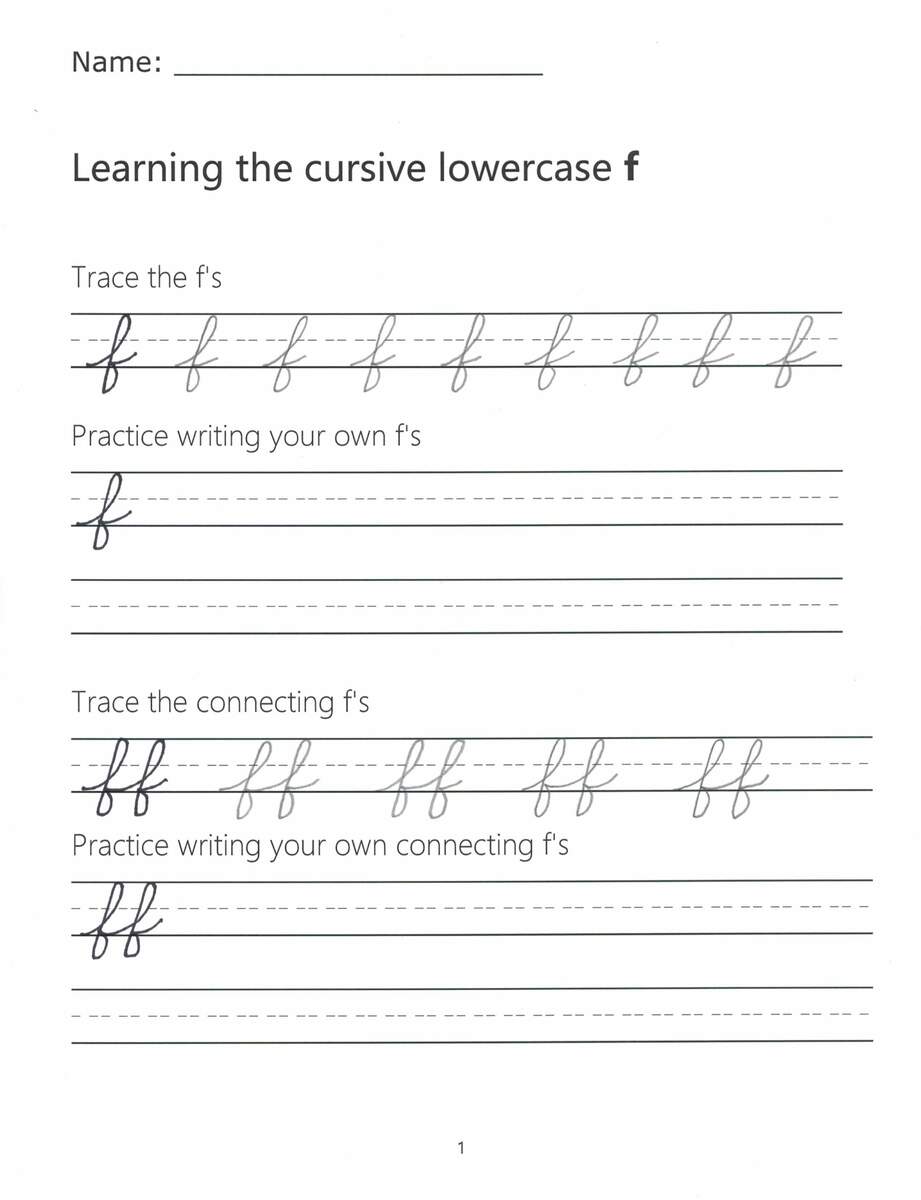 Cursive F How To Write A Lowercase F In Cursive Worksheets Library Cursive F How To Write A Lowercase F In Cursive Worksheets Library