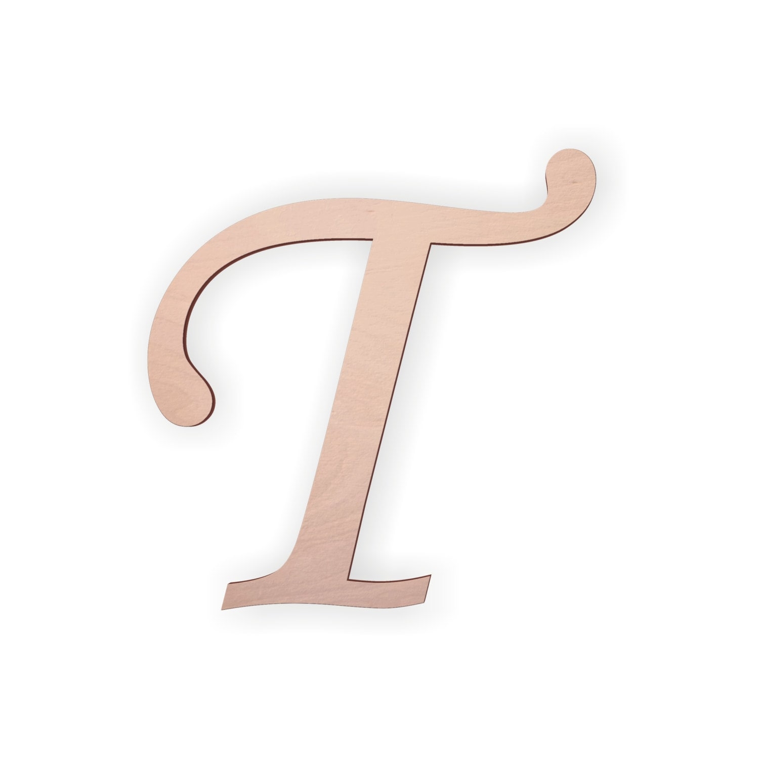 Cursive Wooden Letter T Large Or Small For Crafts And Decor Etsy