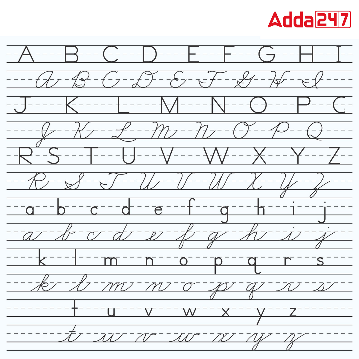 Cursive Writing A To Z Capital And Small Cursive Letters How To Write Cursive Alphabet A To Z Writey