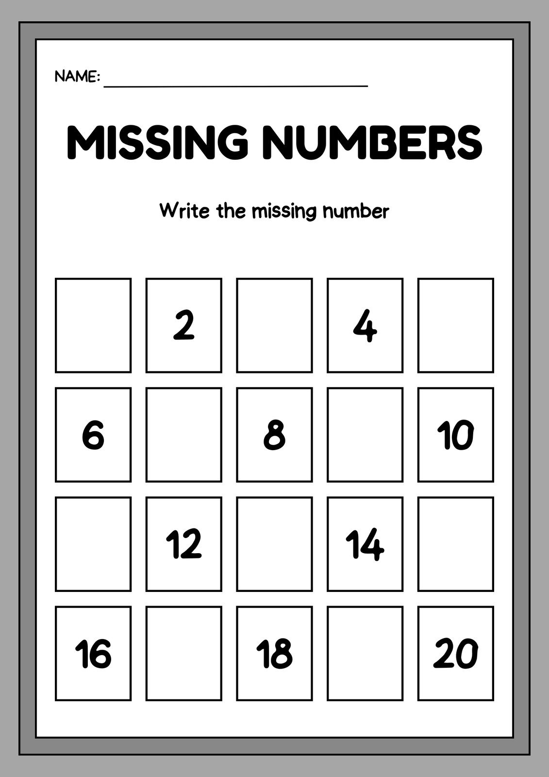 Customize 1 862 Kindergarten Math Worksheets Templates Online Canva Odd Numbers And Even Numbers Worksheet