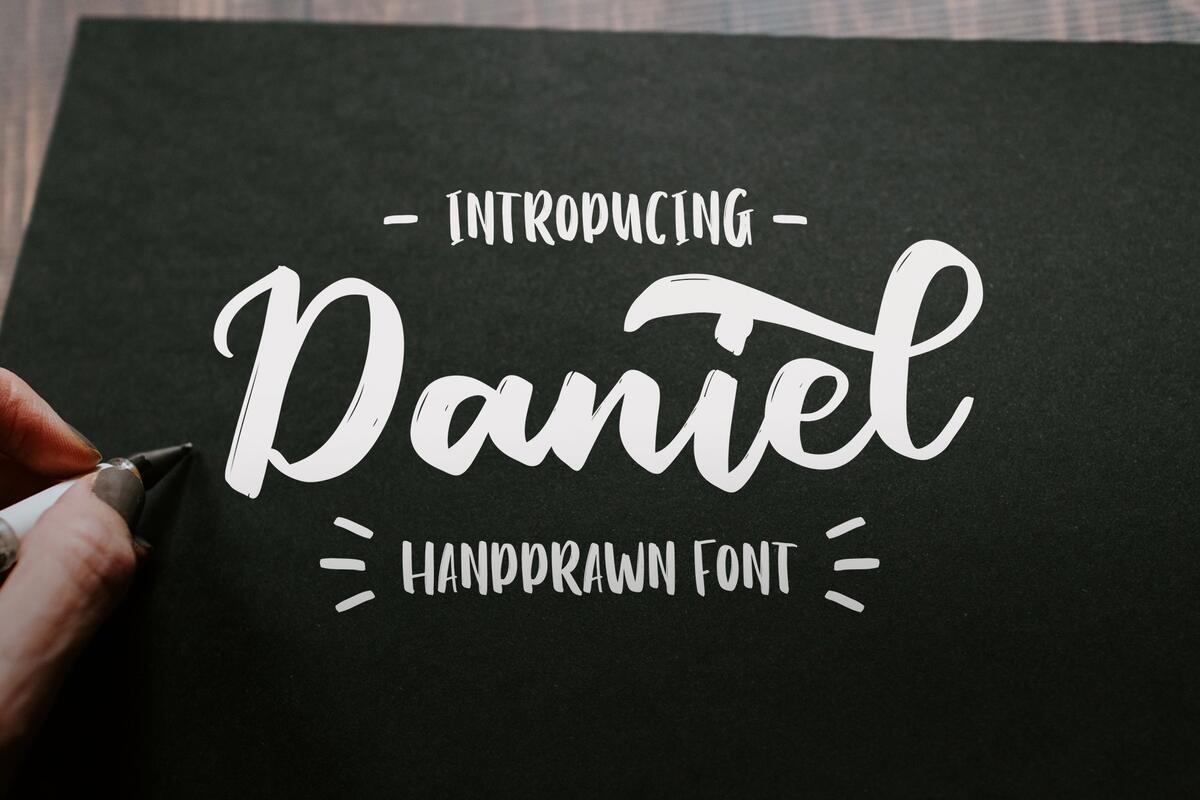 Daniel Script Font Duo How To Write Daniel In Cursive