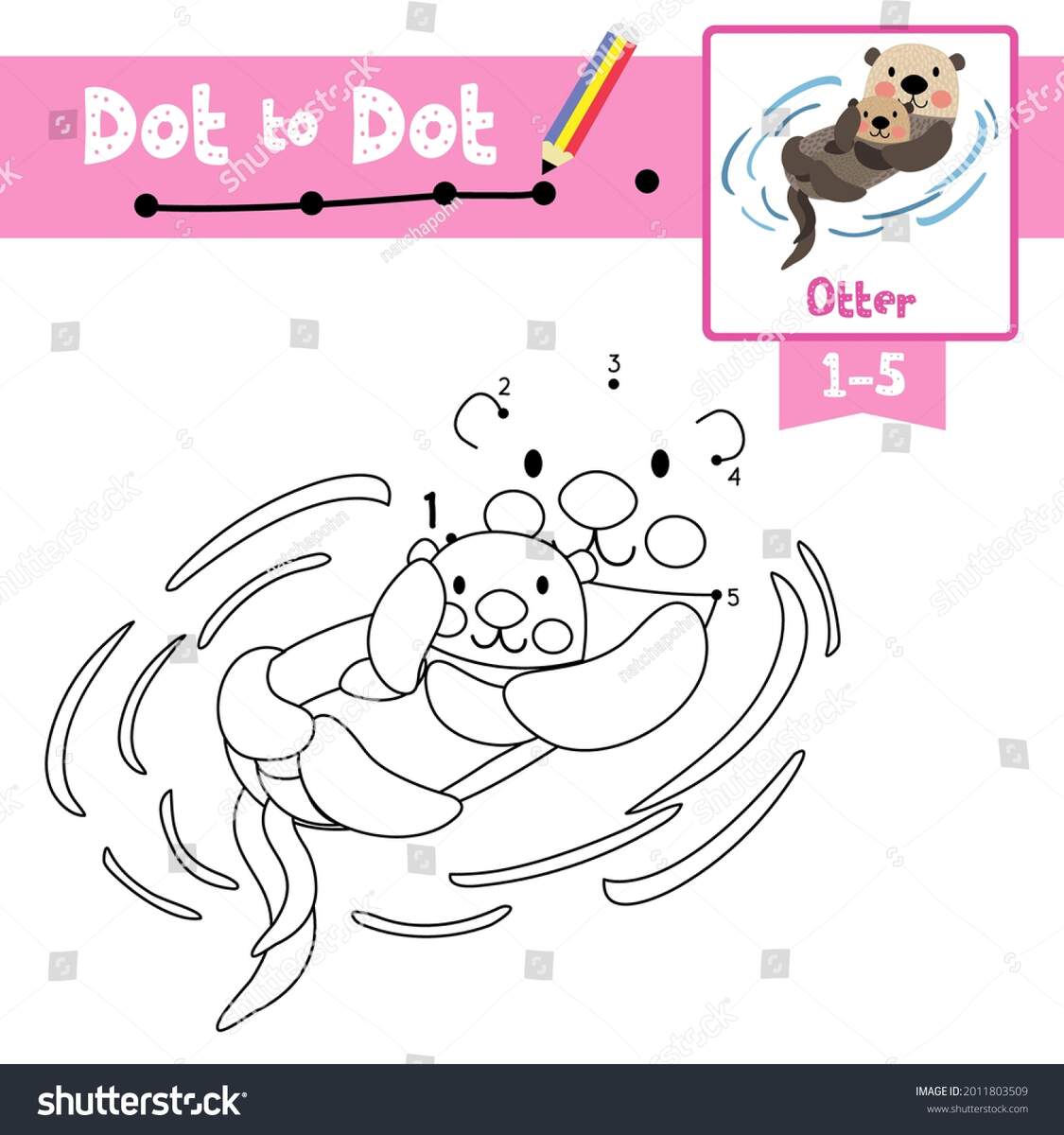 Dot Dot Educational Game Coloring Book Stock Vector Royalty Free 2011803509 Shutterstock IUCN Otter Specialist Group Education Resources