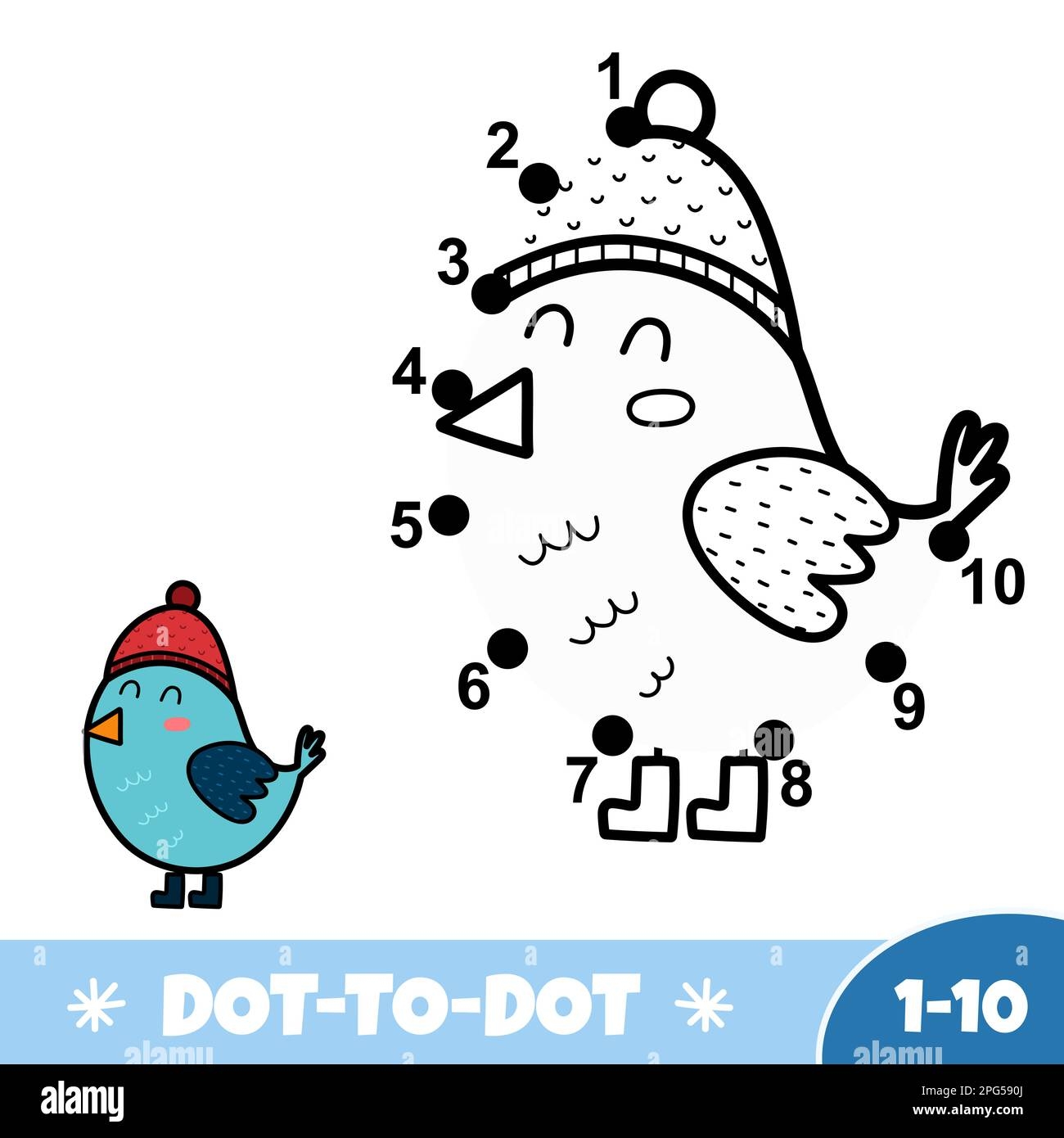 Dot To Dot 1 10 Easy Game For Kids With A Cute Bird Connect Dots Numbers Activity Page Stock Vector Image Art Alamy Dot To Dot Worksheets Numbers 1 To 20 Free Printable The Activity Mom