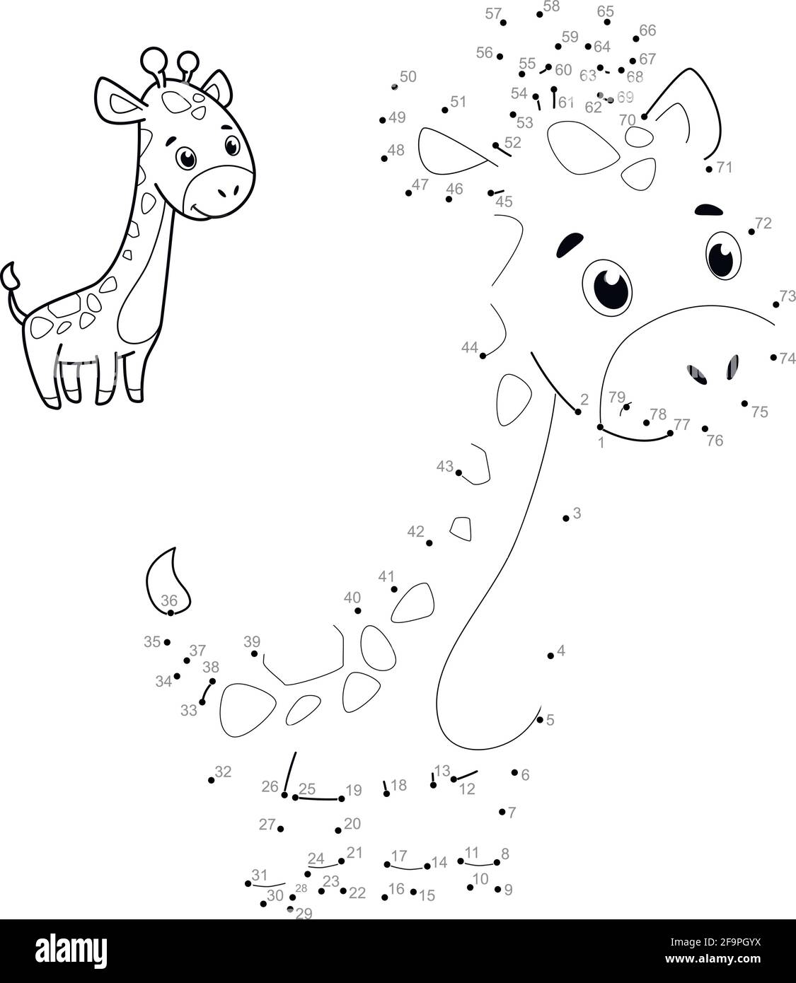 Dot To Dot Puzzle For Children Connect Dots Game Stock Vector Image Art Alamy
