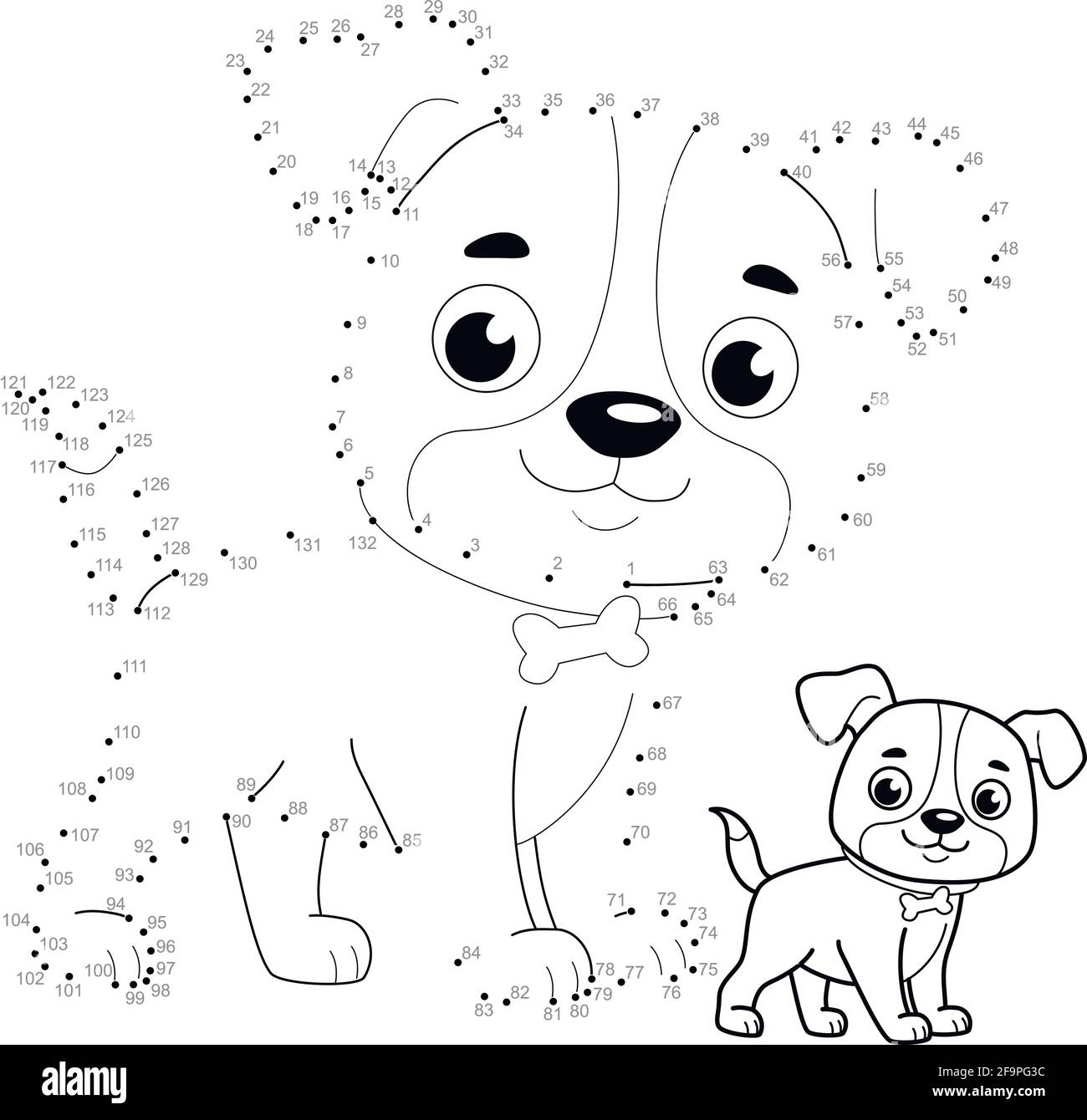 Dot To Dot Puzzle For Children Connect Dots Game Stock Vector Image Art Alamy