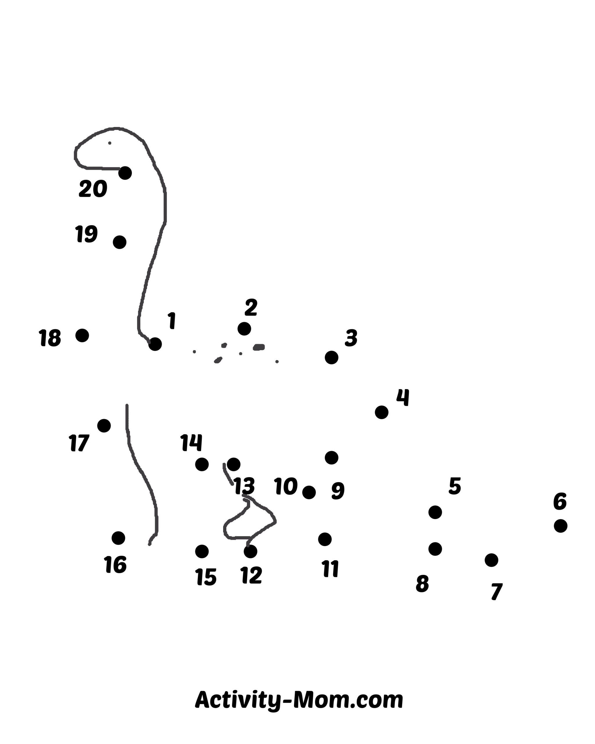 Dot To Dot Worksheets Numbers 1 To 20 Free Printable The Activity Mom