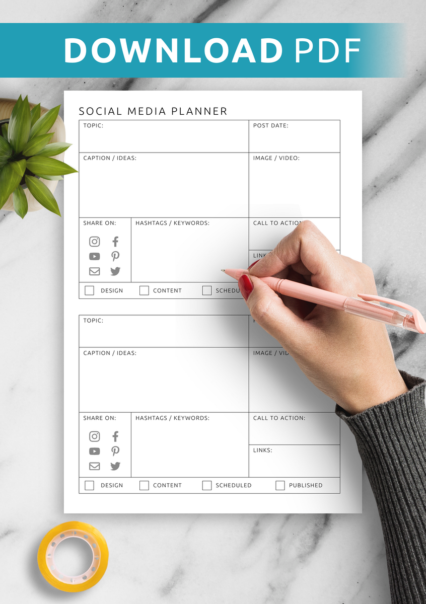 Free Social Media Calendar Templates All Formats All Types