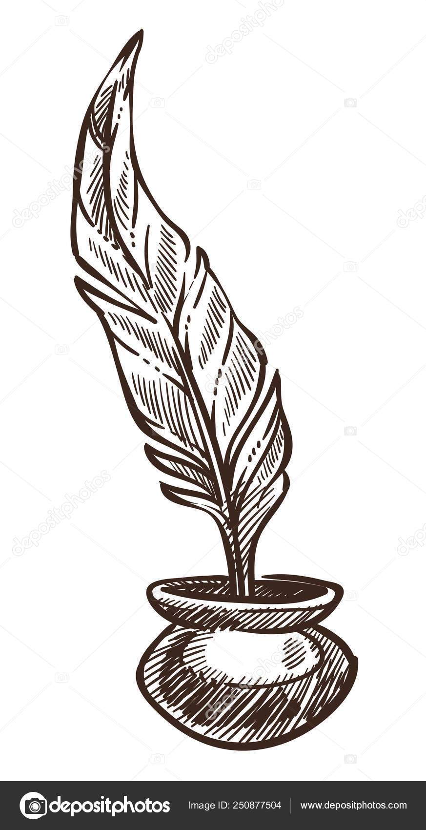 Drawing Feather Used For Writing Drawing Ink And Feather Writing Quill Pen Drawing Old Fashioned 10 Super Easy Hand Lettering Techniques With An Artful Spin