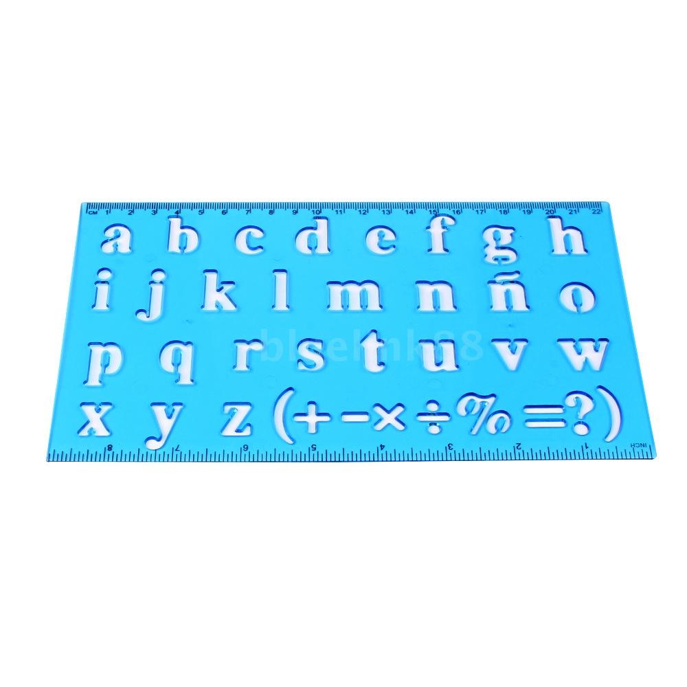 Drawing Ruler Alphabet Number Hollow Template Stencil Learning B6I7 EBay