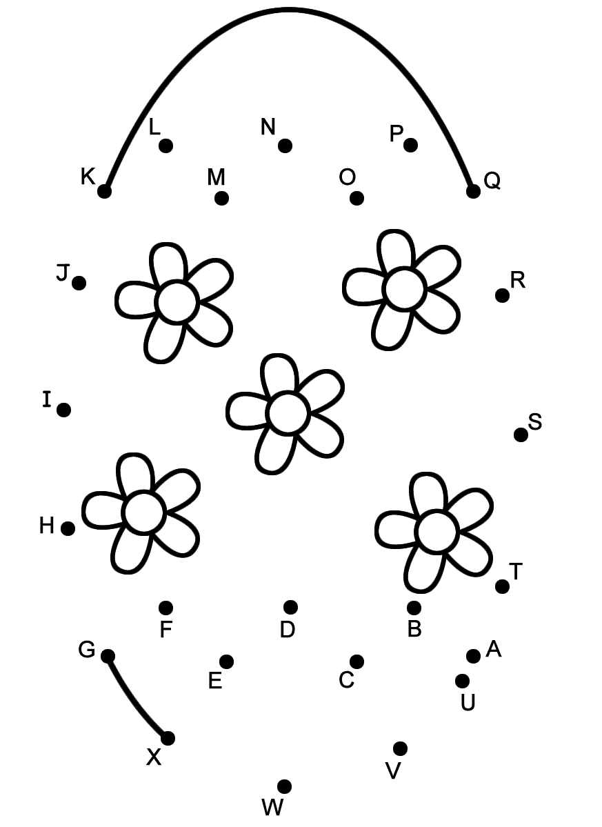 Easter Egg Connect The Dots By Capital Letters Easter