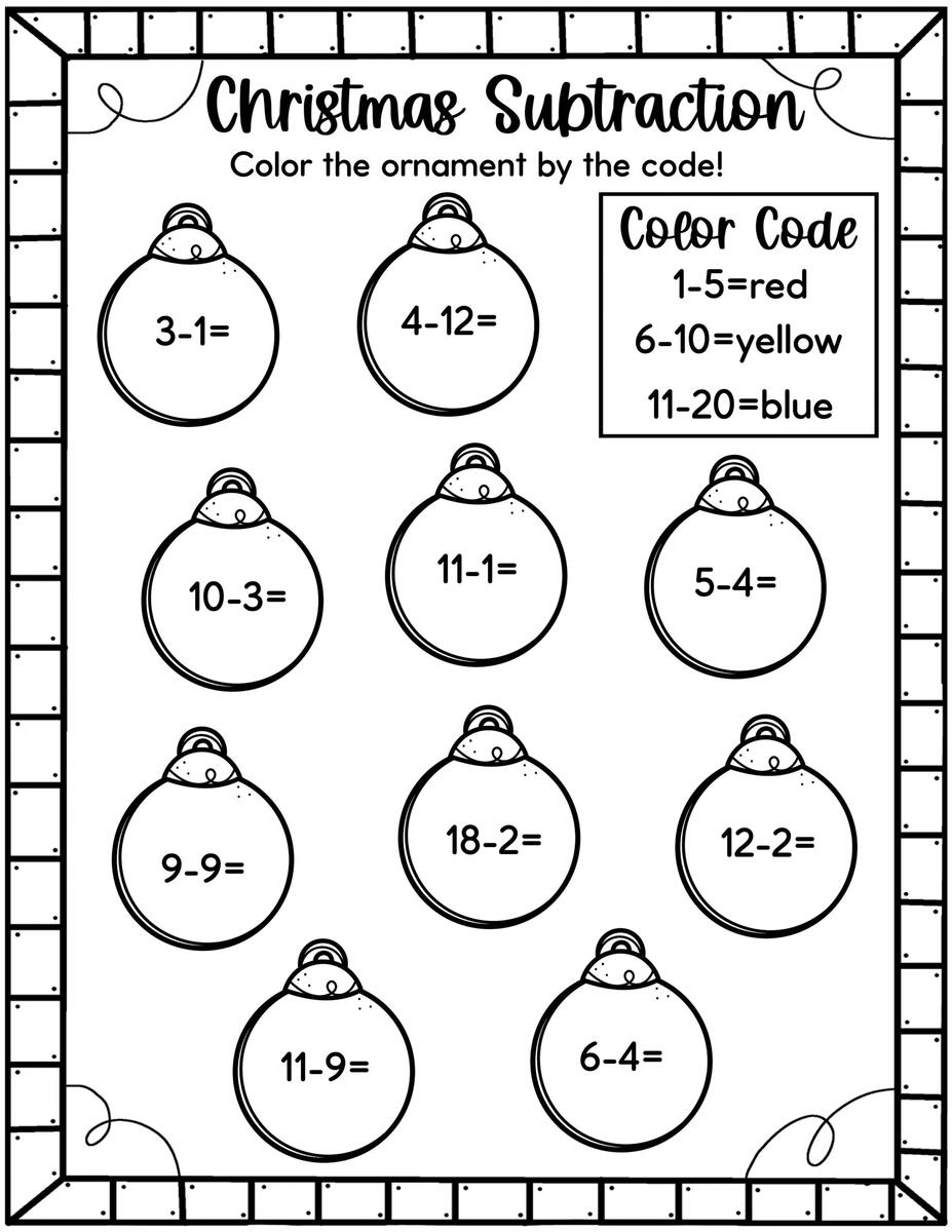 Easy Christmas Math Worksheets Free Kids Activity Zone Christmas Math Activities