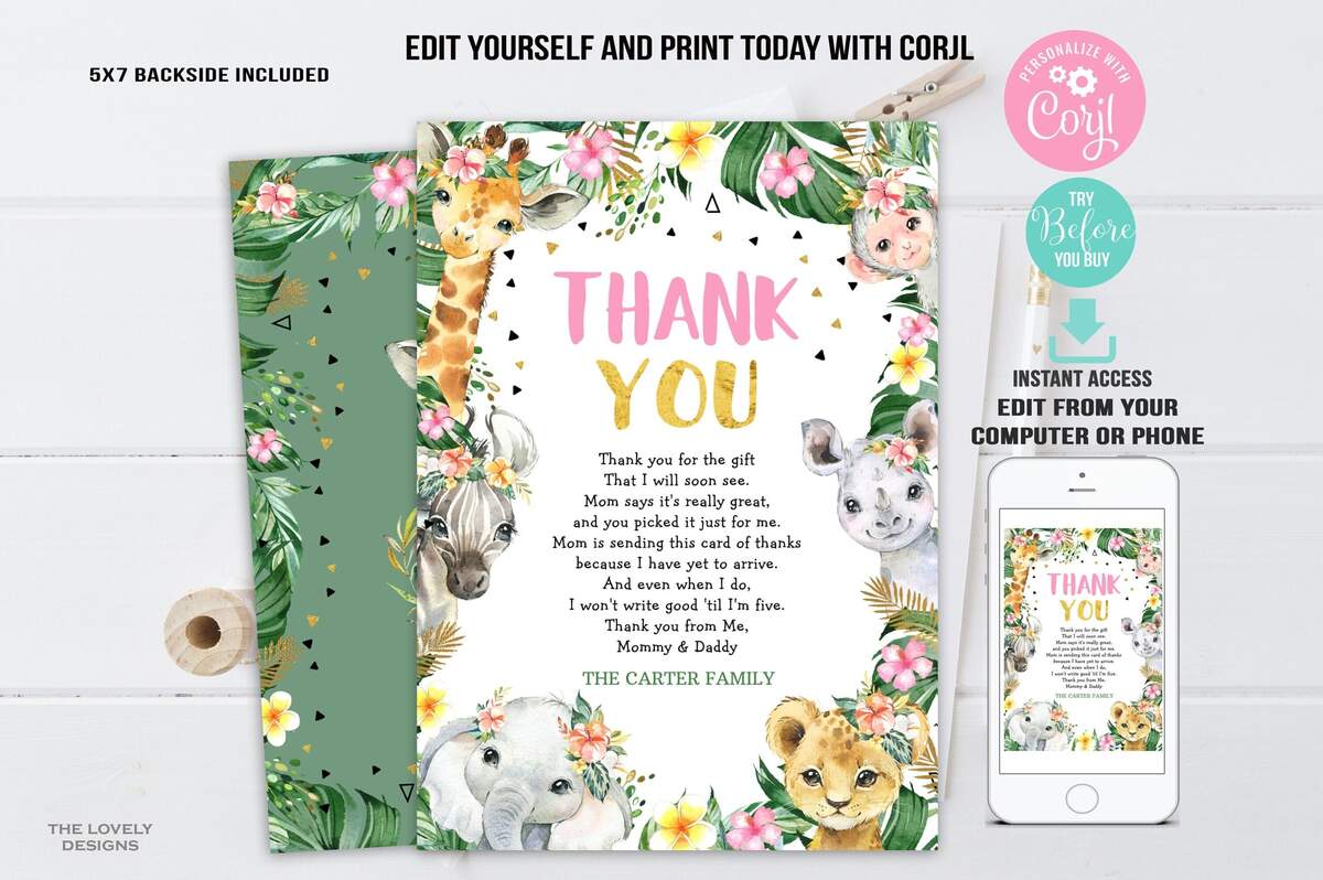 Editable Jungle Thank You Card Jungle Girl Baby Shower Cards Safari Animals Zoo Thank You Card Safari Baby Shower Cards PRINTALE DOWNLOAD Etsy Editable Jungle Thank You Card Jungle Girl Baby Shower Cards Safari Animals Zoo Thank You Card Safari Baby Shower Cards PRINTALE DOWNLOAD Etsy