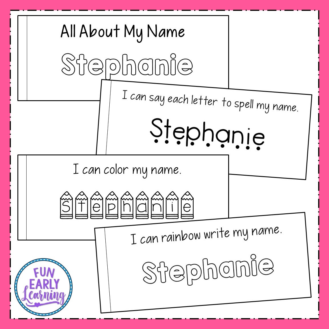 Editable Name Books Name Writing Activities For Preschool Fun Early Learning Editable Name Books Name Writing Activities For Preschool Fun Early Learning