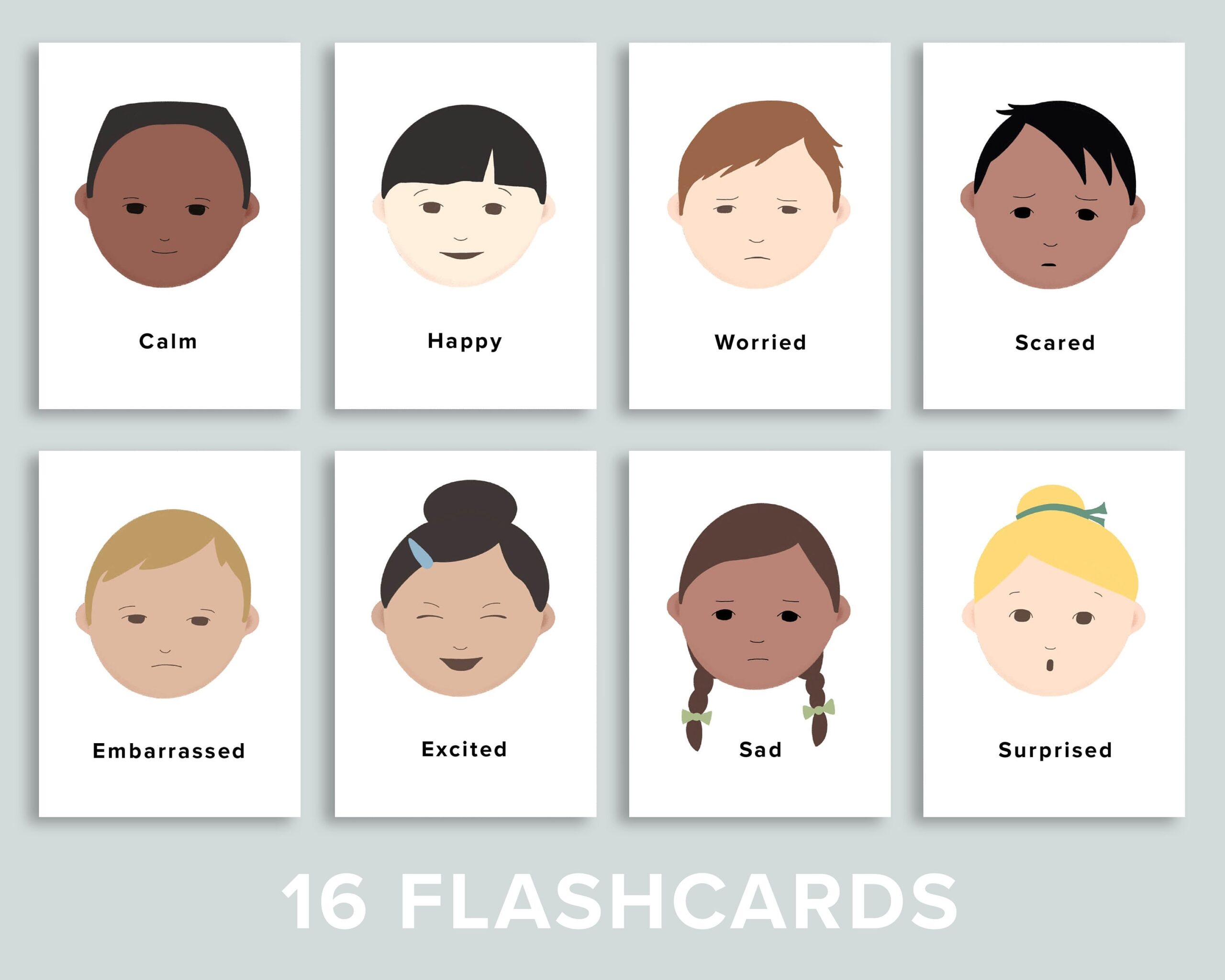 Emotions Flashcards Printable Feelings Flash Cards Kindergarten Preschool Morning Basket Homeschool Printables Diversity For Kids Etsy