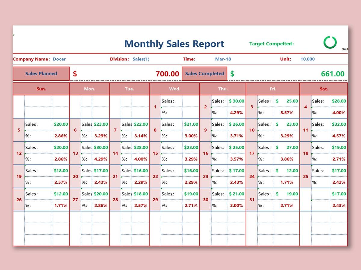EXCEL Of Monthly Sales Report Xlsx WPS Free Templates EXCEL Of Simple Sales Summary Report Chart Xlsx WPS Free Templates