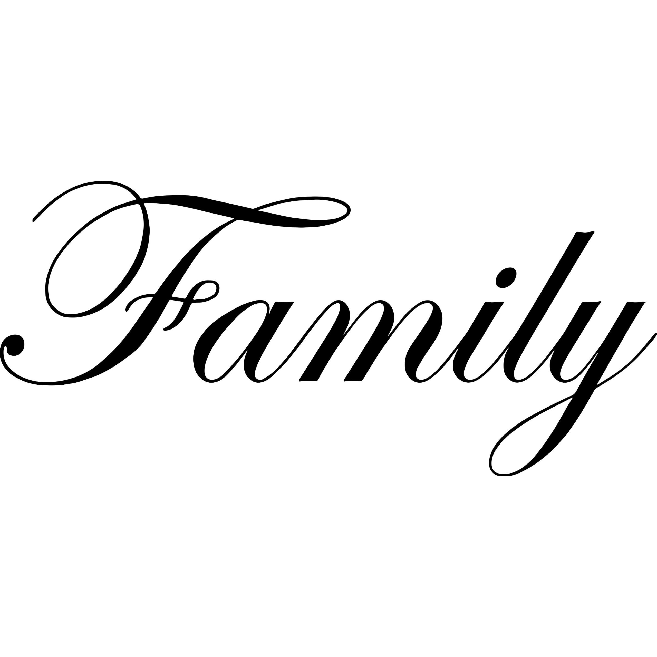 Family Cursive D 1285806 Print Cut