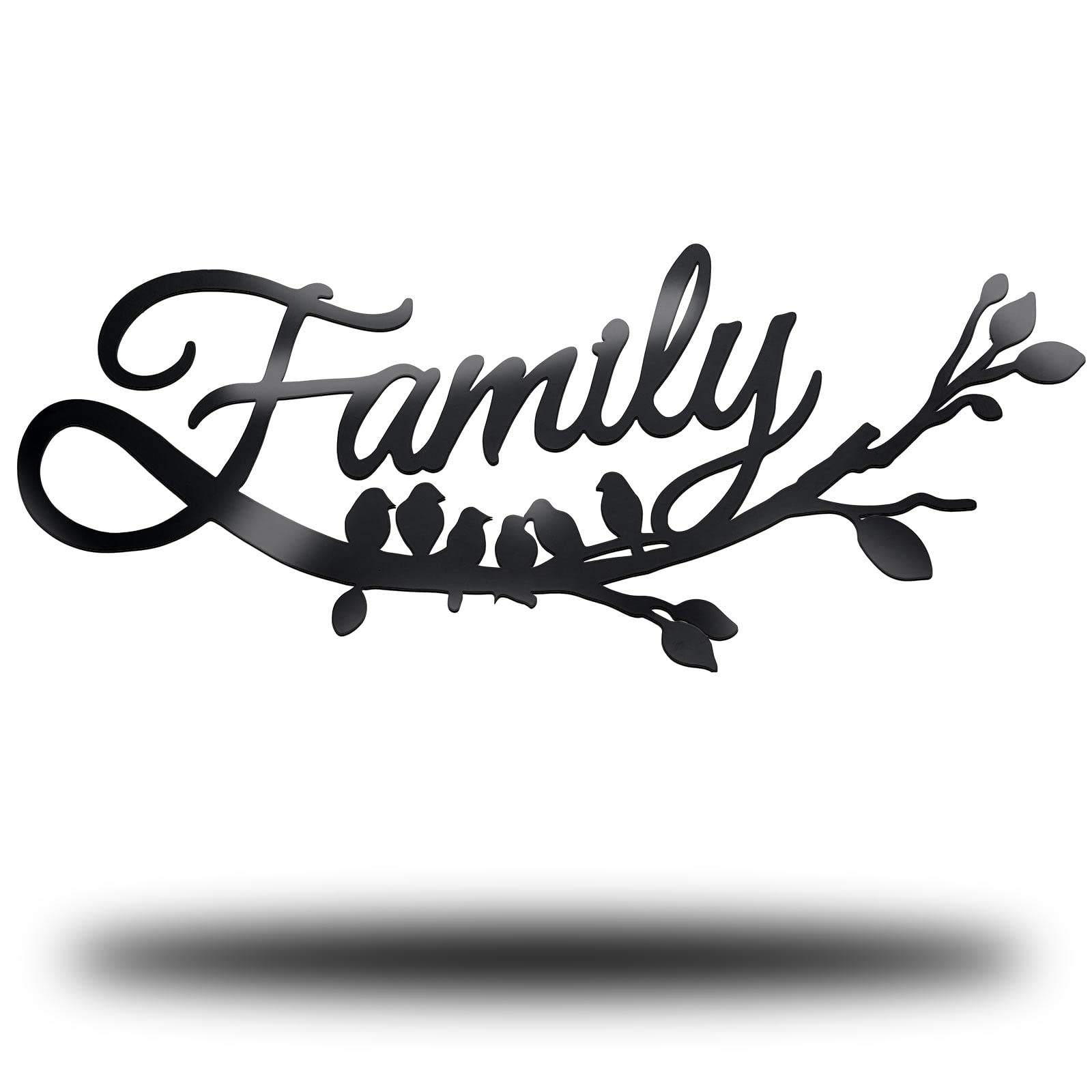 Family Wall Decor Metal Family Sign Cursive Word Family Wall Sign Black Iron EBay