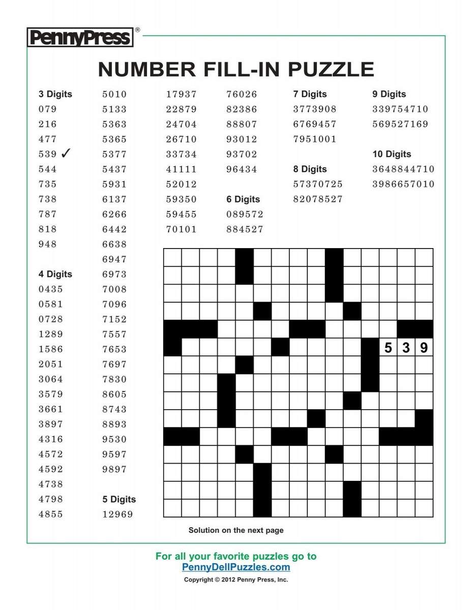 Fill In Puzzles Free Printable Printable Party Favors