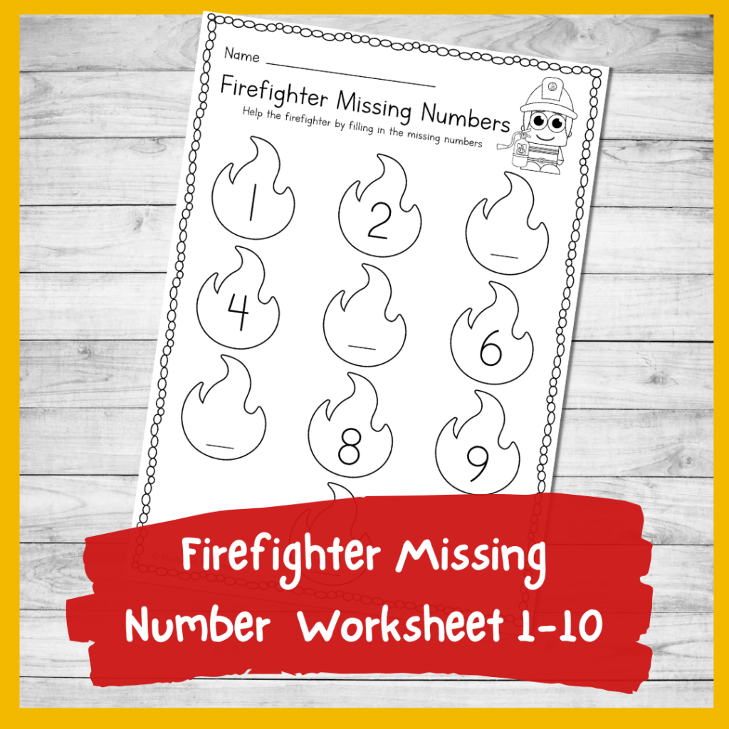 Firefighter Missing Number Worksheet 1 10 Community Helpers Printable Nurtured Neurons Construction Missing Number Worksheet 1 10 Community Helpers Printable Nurtured Neurons