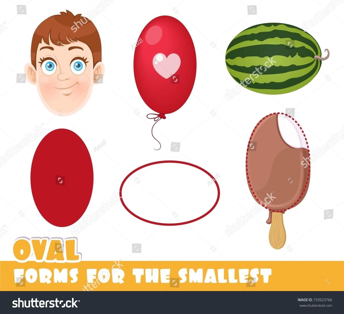 Forms Smallest Oval Objects Having Oval Stock Vector Royalty Free 733923766 Shutterstock