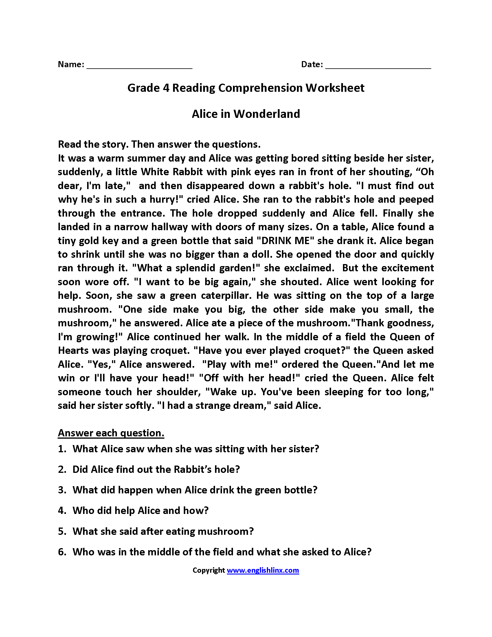 Free Printable Reading Comprehension Worksheet For 4th Grade Download Free Printable Reading Comprehension Worksheet For 4th Grade Png Images Free Worksheets On Clipart Library