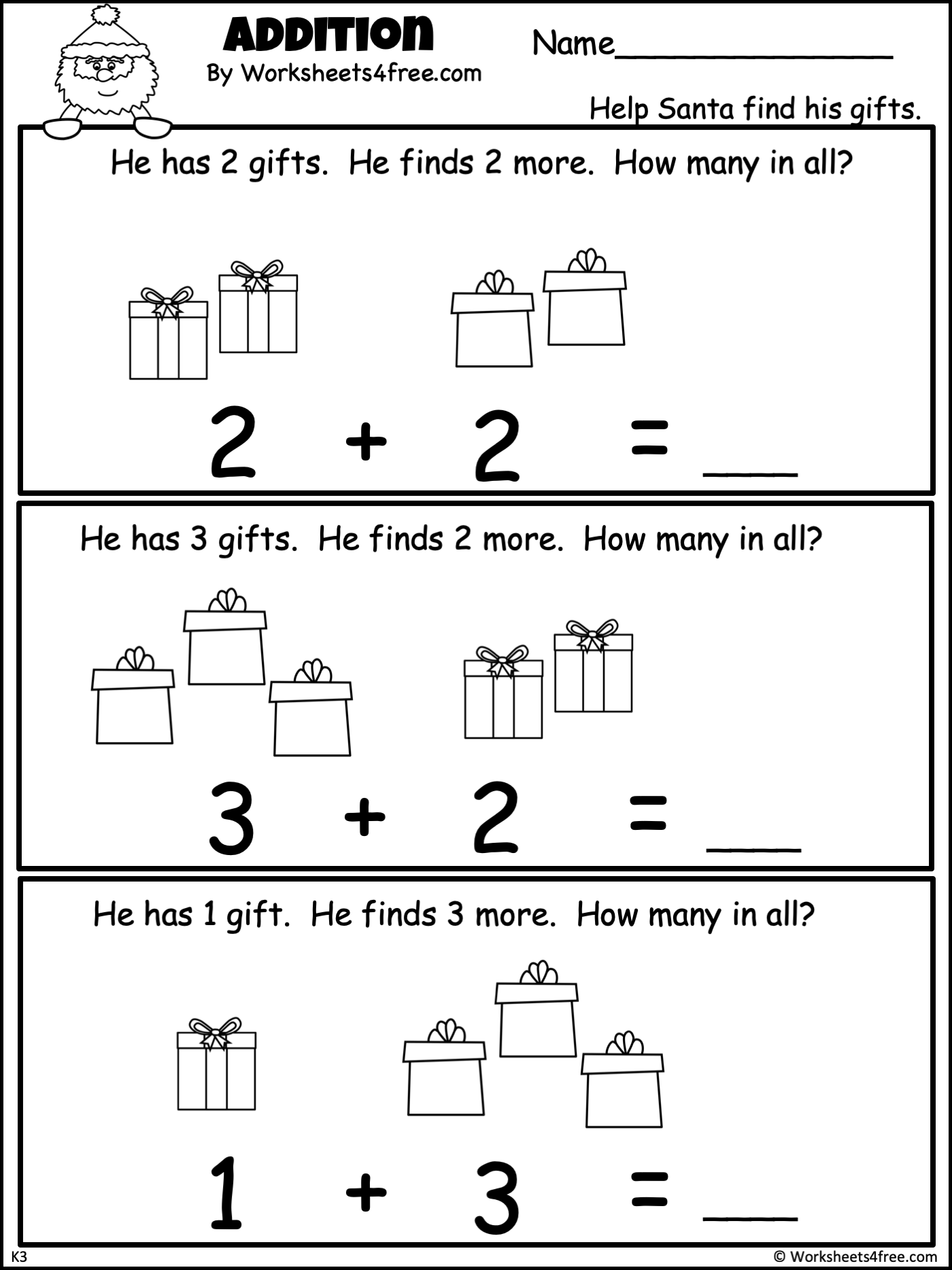 Free 1 Digit Addition Worksheet With Christmas Pictures Worksheets4Free Free 1 Digit Addition Worksheet With Christmas Pictures Worksheets4Free