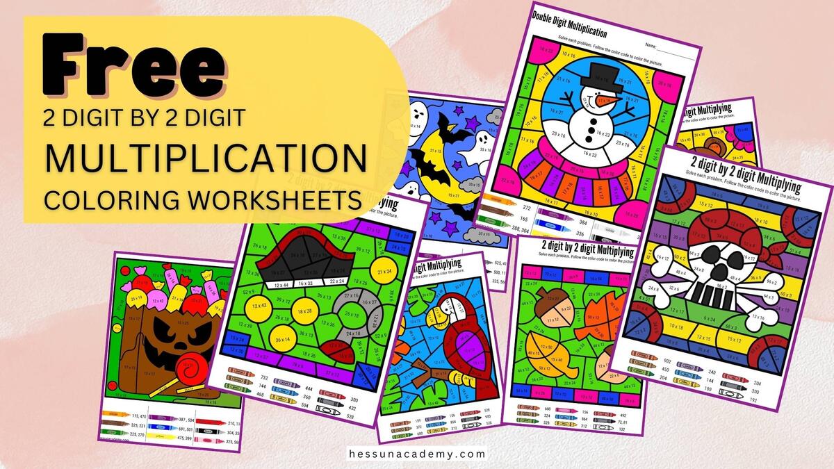 Free 2 Digit By 2 Digit Multiplication Coloring Worksheets Hess UnAcademy Free 2 Digit By 2 Digit Multiplication Coloring Worksheets Hess UnAcademy
