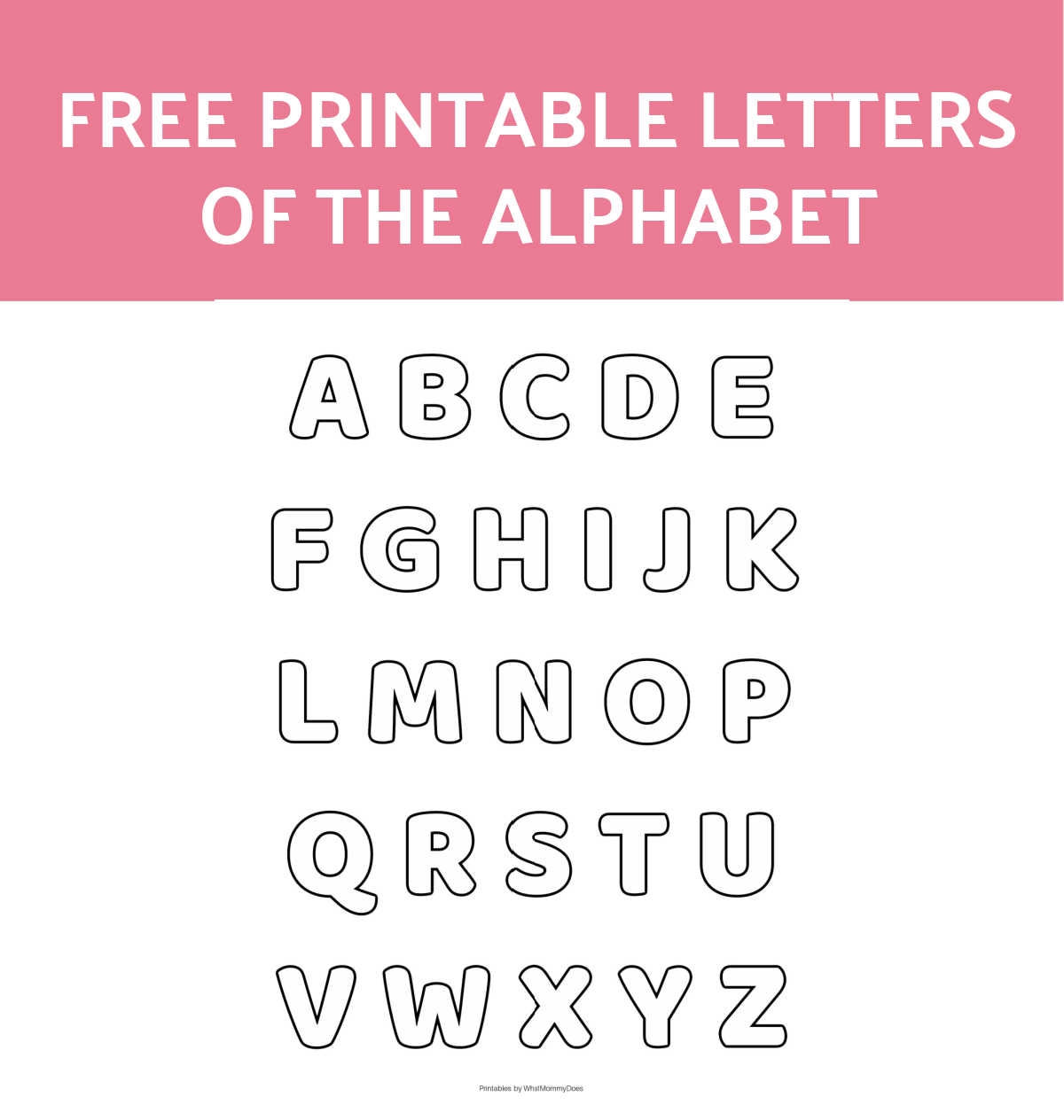 Free Alphabet Printables Letters Worksheets Stencils ABC Flash Cards What Mommy Does Alphabet Stencil Letters Template 13 Free PDF Printables Printablee