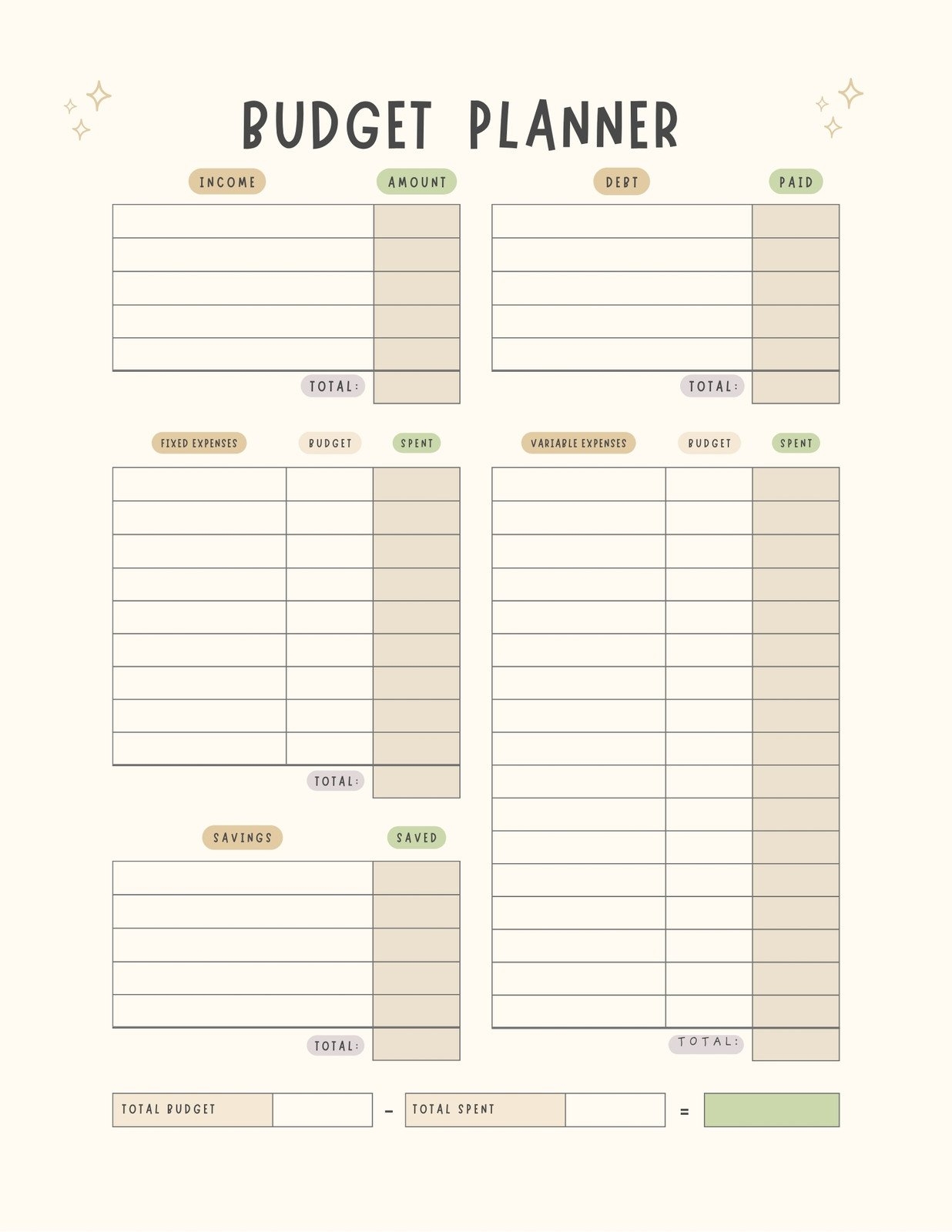 Free And Customizable Budget Templates Free And Customizable Budget Templates