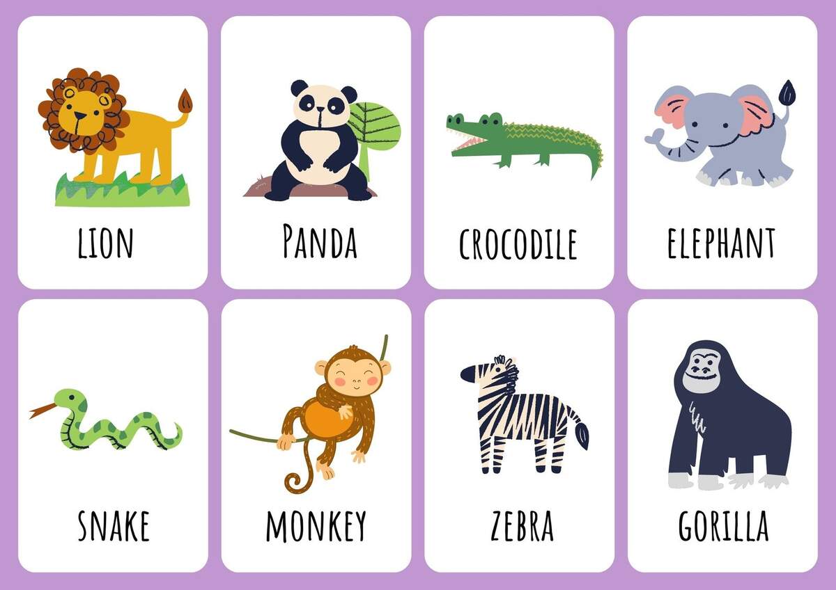 Free Animal Flashcards To Customize And Print Worksheets Library