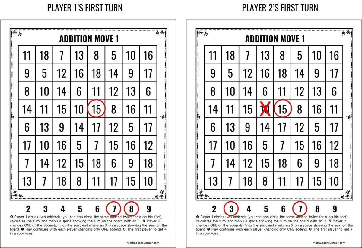 FREE Computation Games K 5 Math Coach S Corner