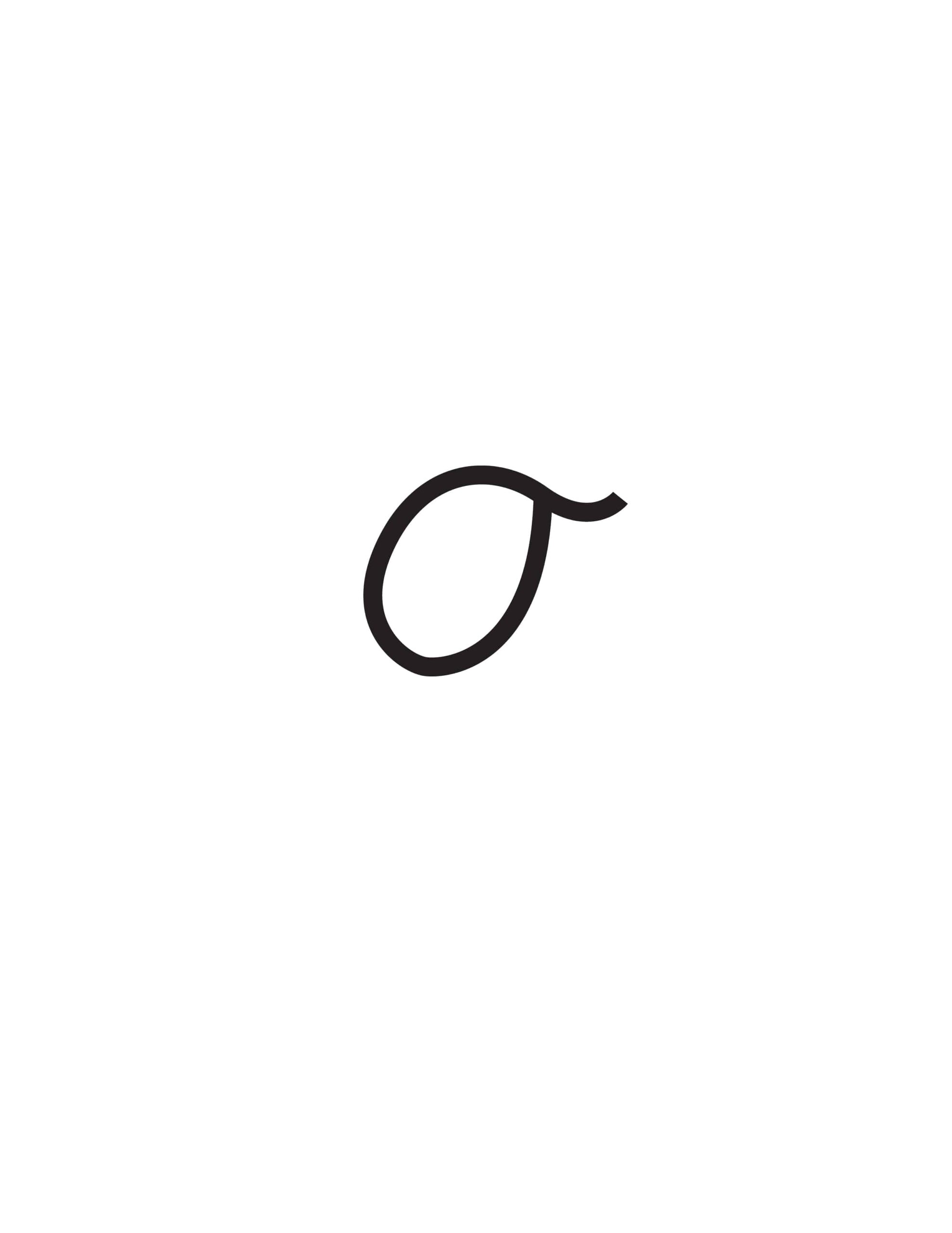 Free Cursive Letters Printable Lowercase O Cursive O Full Tutorial And Worksheet