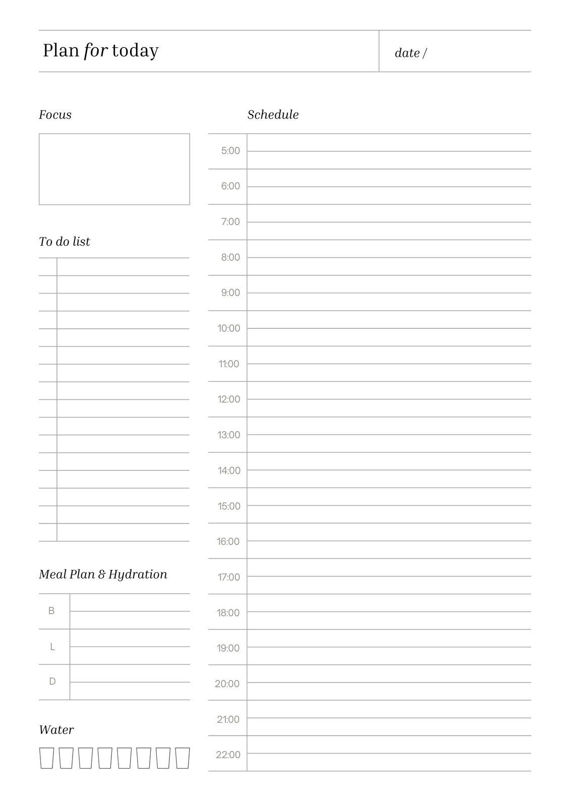 Free Daily Planner Templates To Customize Canva
