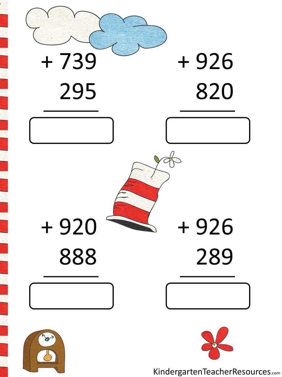 Counting Cards Cat In The Hat Dr Seuss Inspired Activity By Teach Simple