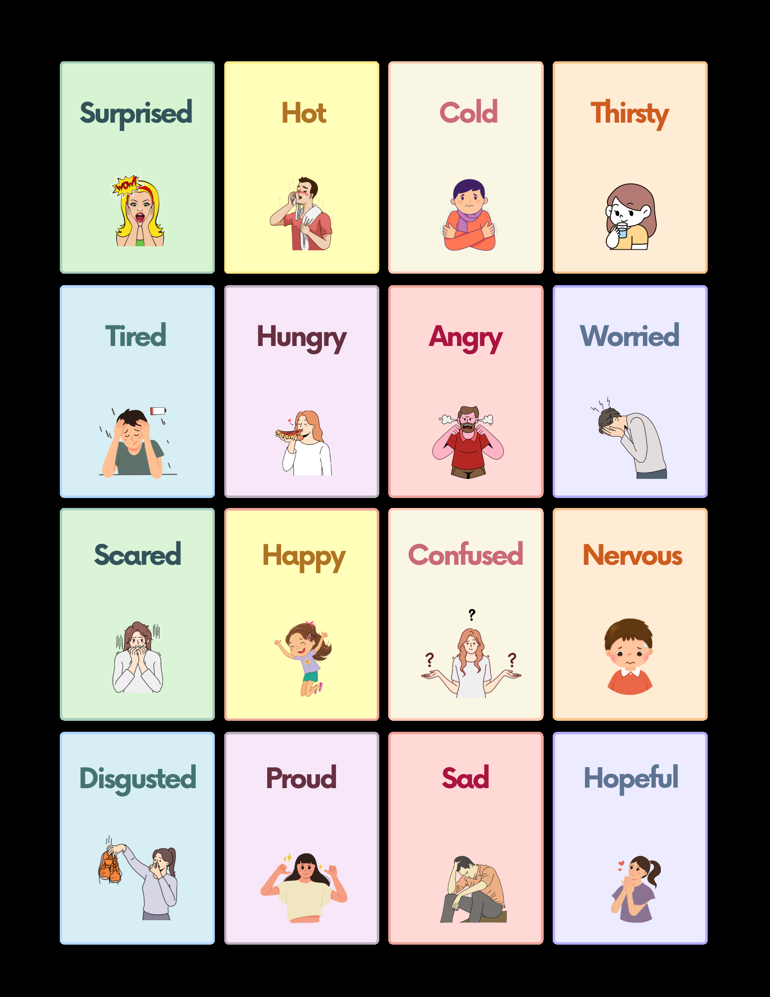 Free Emotions Flashcards For Autism And Speech Therapy AutisticHub