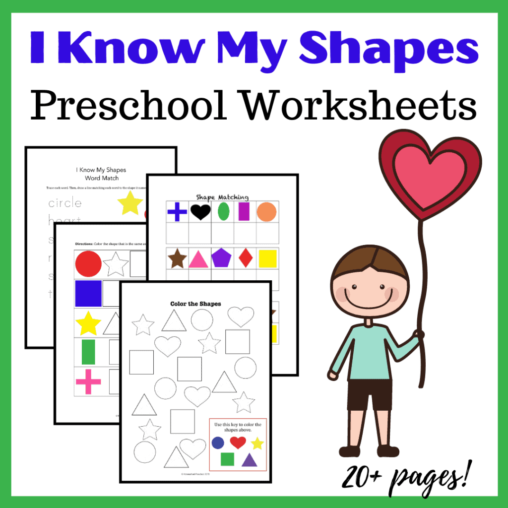 FREE I Know My Shapes Printable For Preschoolers FREE I Know My Shapes Printable For Preschoolers