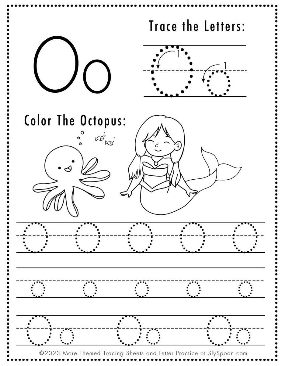 Letter O Tracing Cut Out Stock Images Pictures Alamy