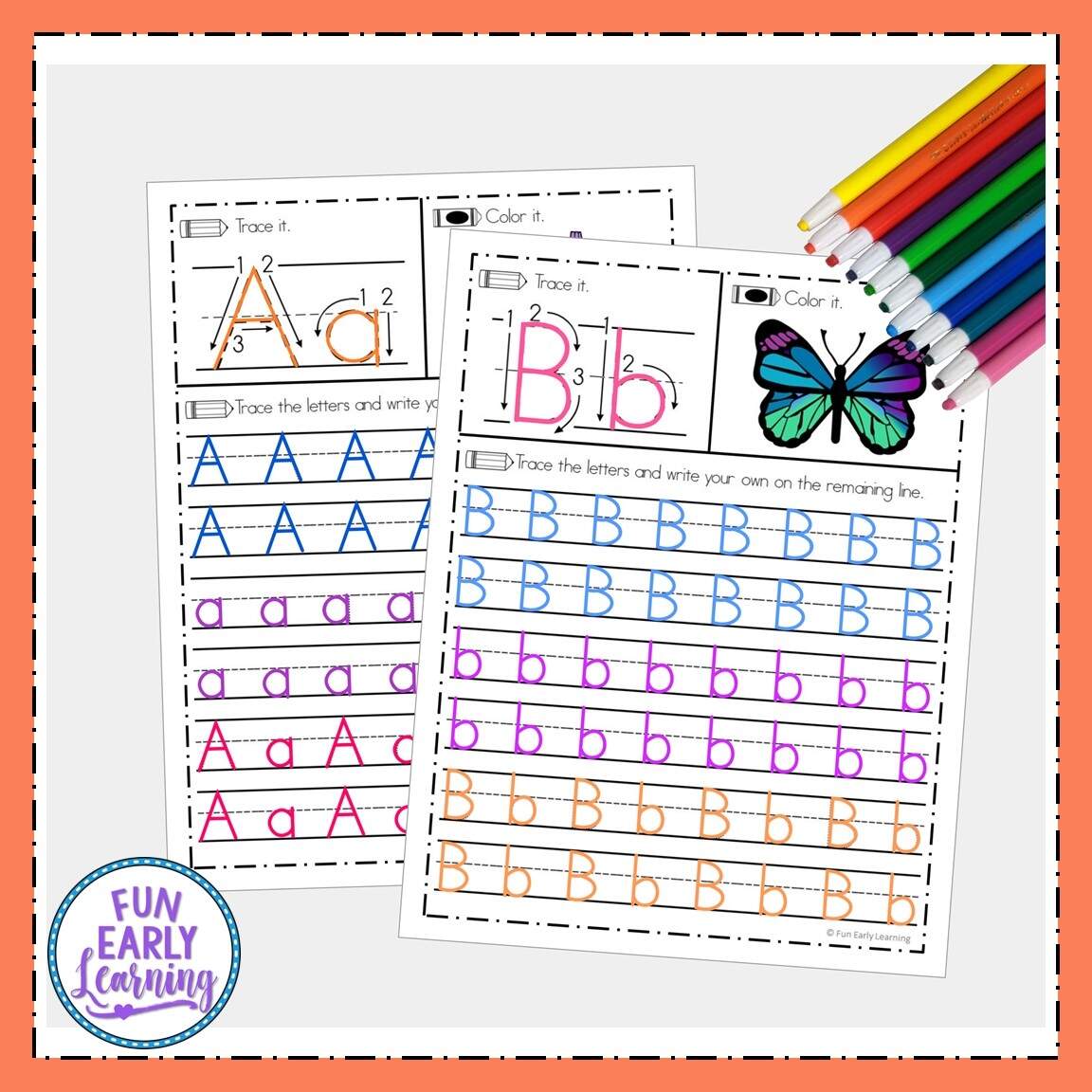 Free Letter Tracing Worksheets A Z Handwriting Practice Fun Early Learning Free Letter Tracing Worksheets A Z Handwriting Practice Fun Early Learning