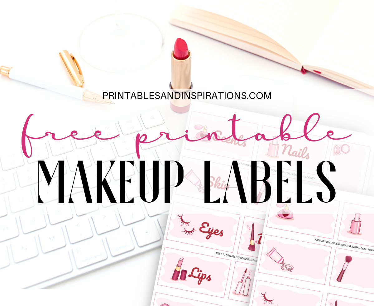 Free Makeup Printable Label Stickers And More Printables And Inspirations