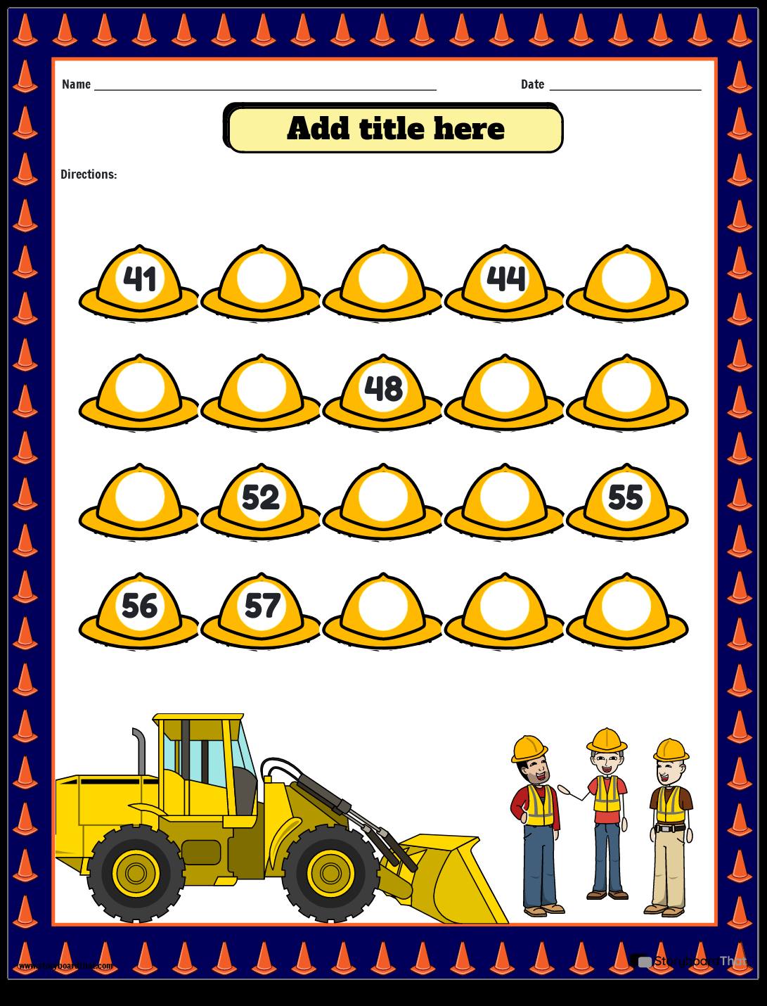Free Missing Numbers Worksheets By Storyboard That