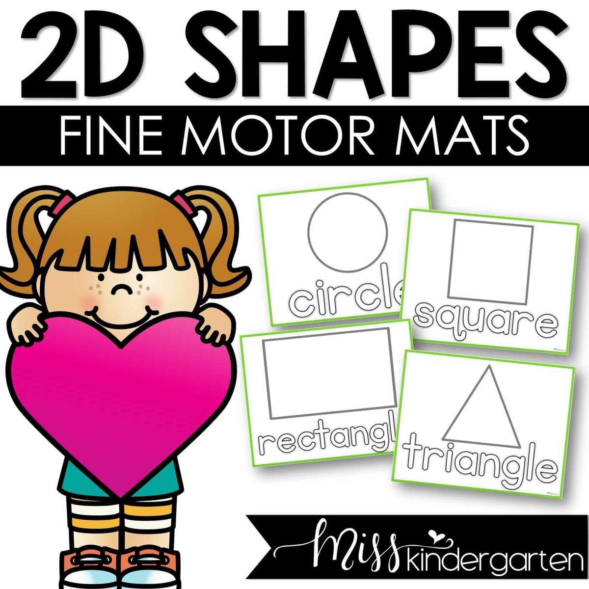 Free Playdough Mats 2D Shapes Miss Kindergarten