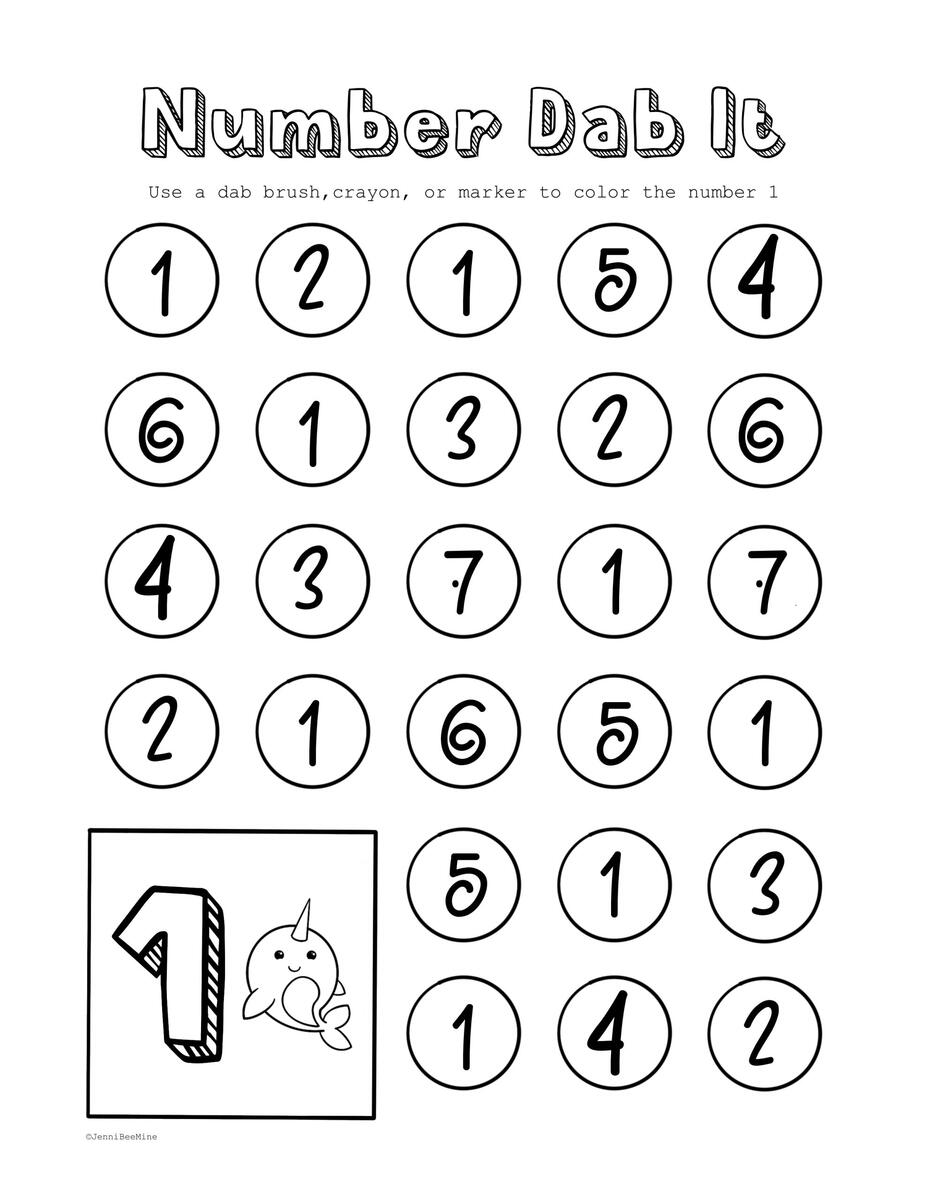 Free Printable Count And Match Numbers Worksheet