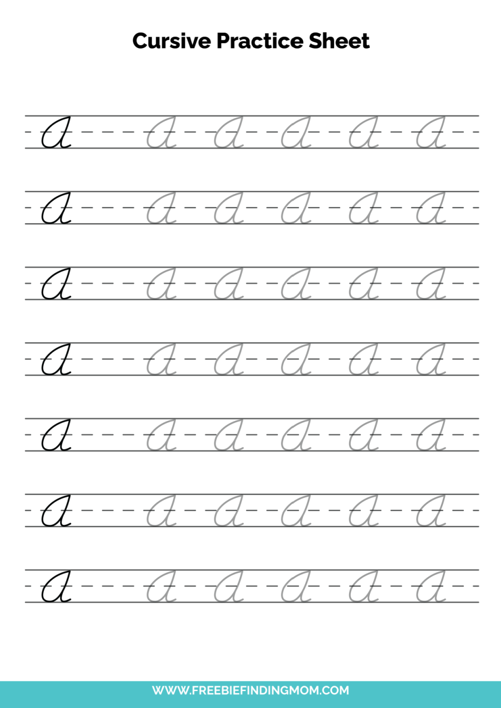 Free Printable Cursive Writing Worksheet Templates Canva